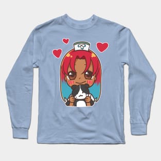 Kitty Love! Nurse Nila Anime Character Long Sleeve T-Shirt